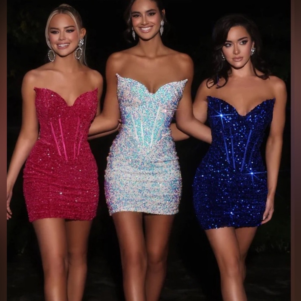 White/AB Sequin Mini Dress
